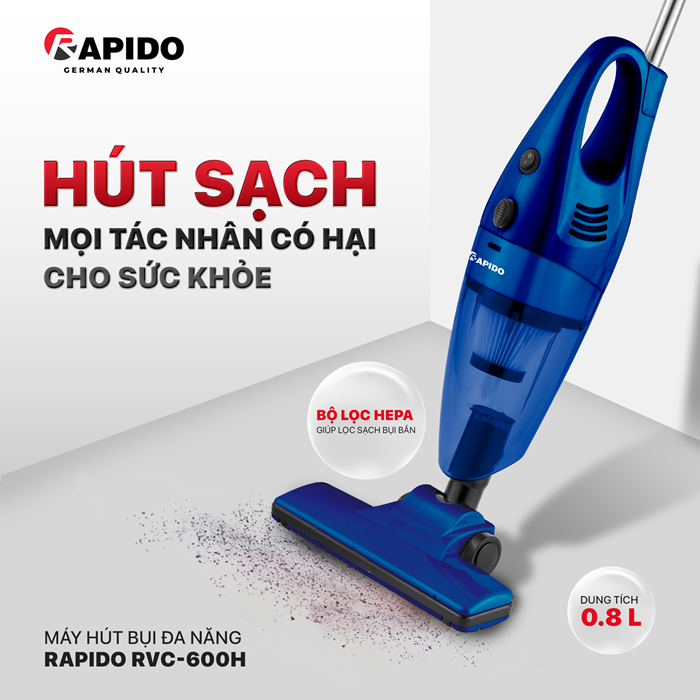 hút bụi cầm tay rapido