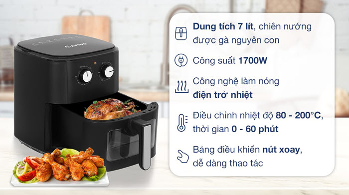 nồi chiên không dầu rapido