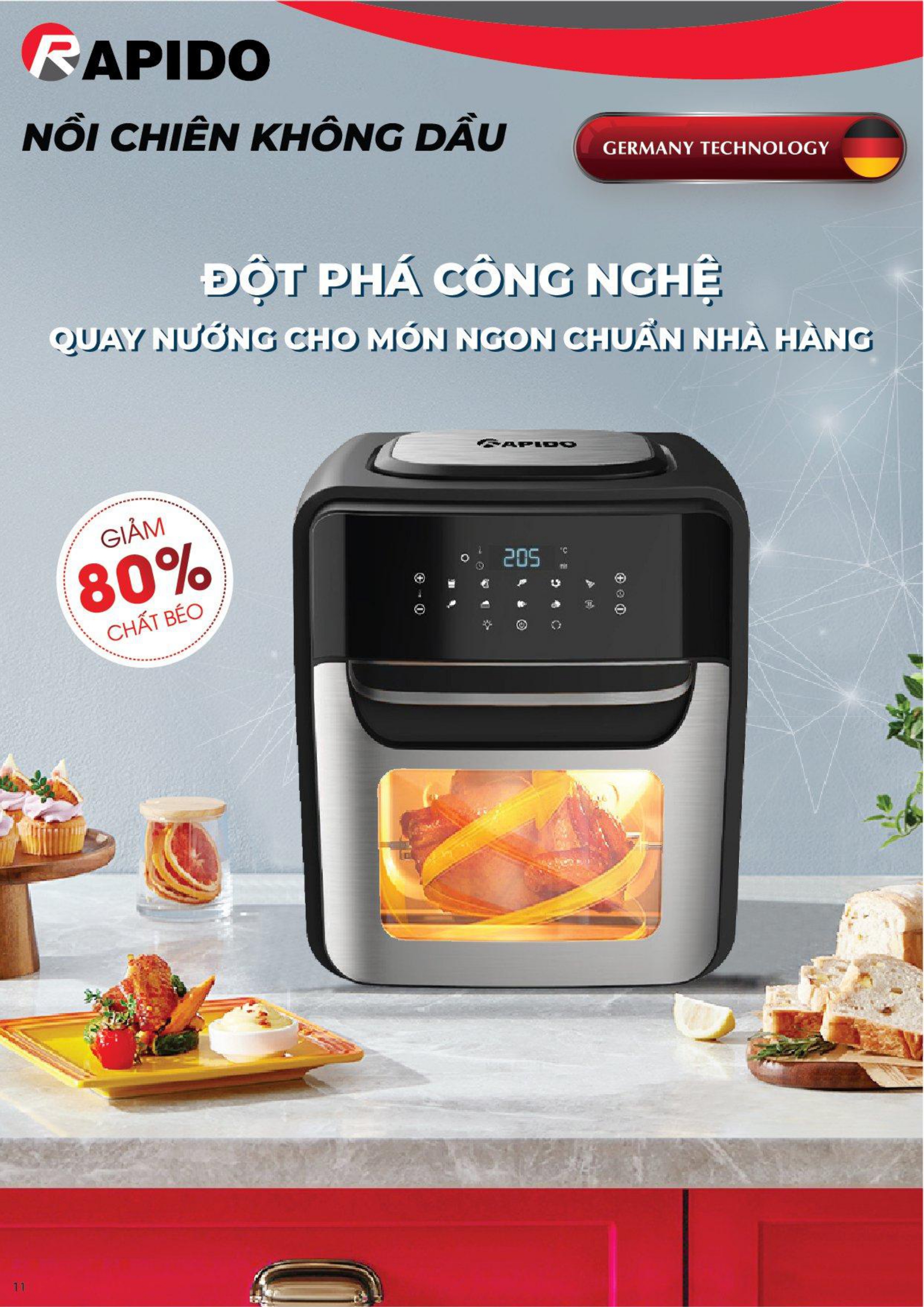 Nồi chiên không dầu Rapido RAF-8.0M