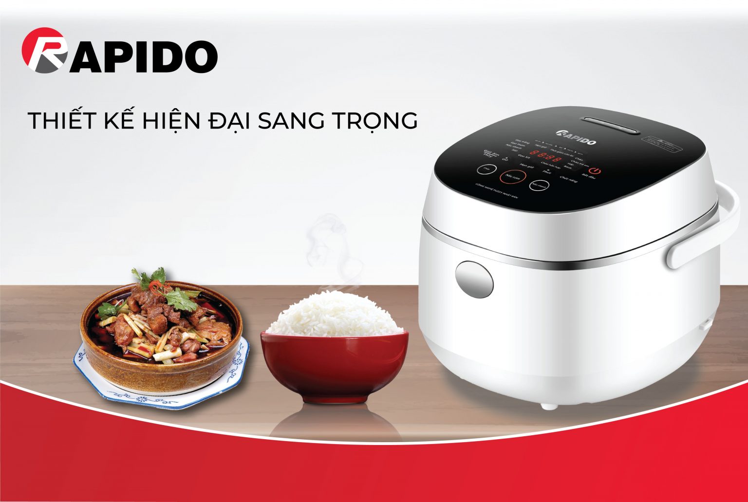 Nồi cơm điện tử Rapido RC-1.2D